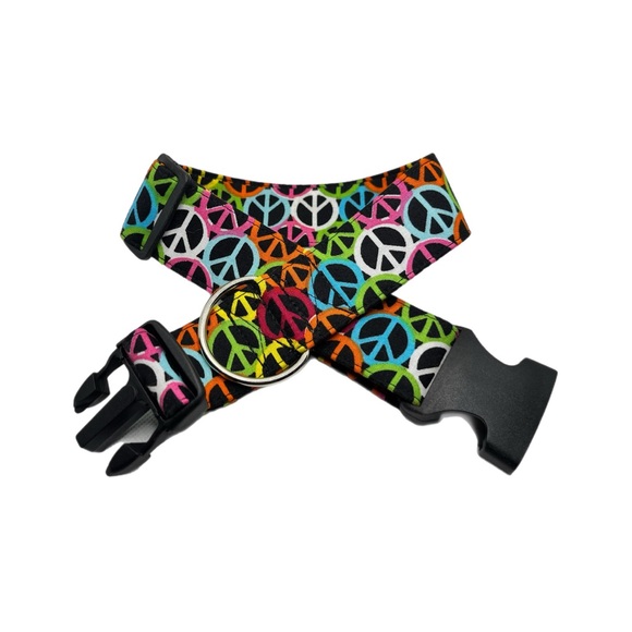 1.5” Dog Collar - Rainbow Peace - Picture 3 of 9